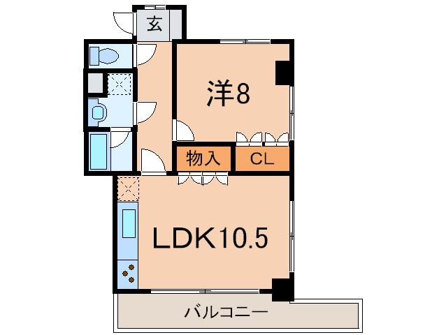 ネ-チャーズフォーレストプラザ(1LDK/8階)の間取り写真