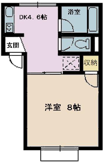 コーポラス北野(1DK/1階)の間取り写真