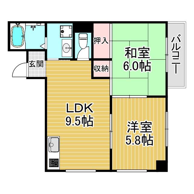 FMロッカ-(2LDK/3階)の間取り写真