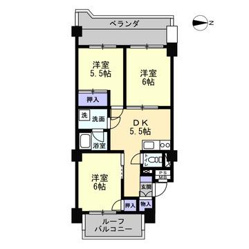 パールマンション溝の口(2LDK/4階)の間取り写真