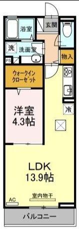 クレール.K(1LDK/3階)の間取り写真