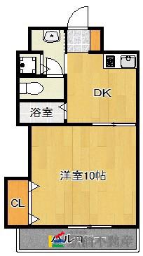 リクトール5(1DK/2階)の間取り写真