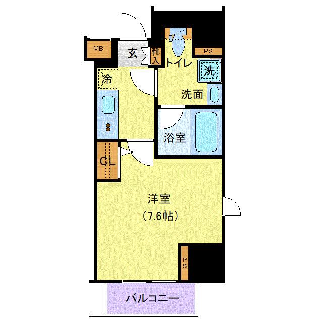 アイルイムーブル御茶ノ水(1K/5階)の間取り写真