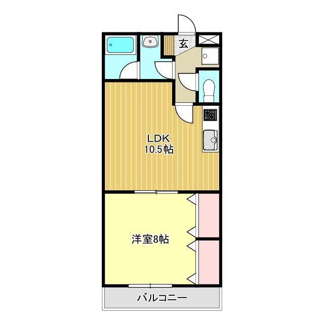 ヴィブレ エクセレンス(1LDK/1階)の間取り写真