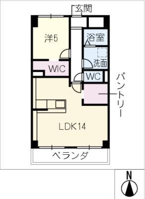 グランドメゾン伊藤(1LDK/1階)の間取り写真
