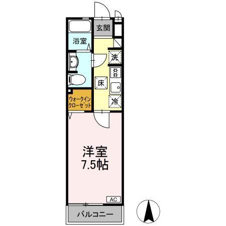 FIRENZEフィレンツェ(1K/2階)の間取り写真