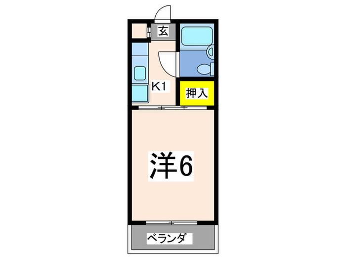 シャートール田口戸塚I棟(1K/5階)の間取り写真