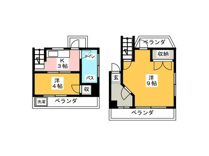 第2小野ビル(2K/5階)の間取り写真