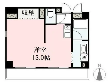 HOSOKAWA BUILD(1K/2階)の間取り写真