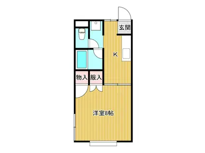 メゾンタムラ(1K/2階)の間取り写真