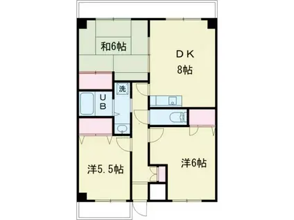 メゾンシルク(3DK/3階)の間取り写真