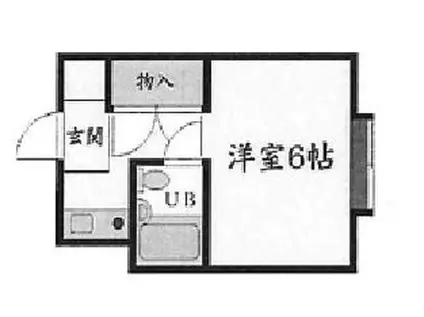 FUJIHOSE(1K/1階)の間取り写真