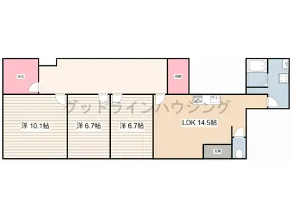 末広神和ビル(3LDK/1階)の間取り写真