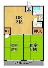 ベアーズマンション(2DK/3階)の間取り写真