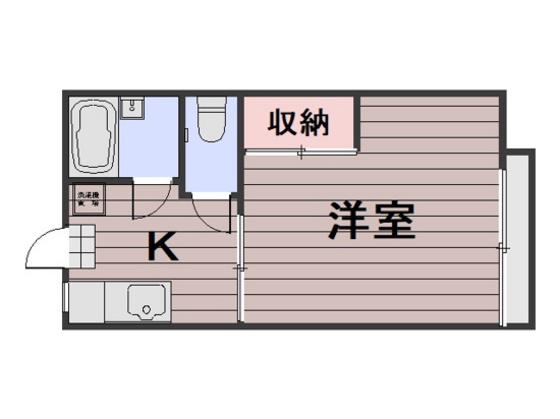 シティハウスK(1K/1階)の間取り写真