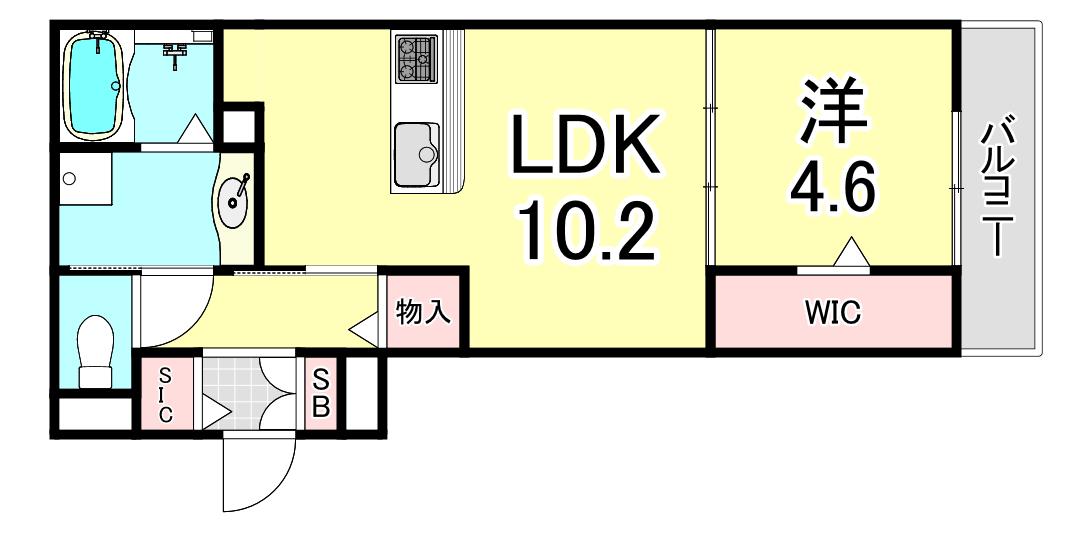 MAISON DE 青木(1LDK/1階)の間取り写真