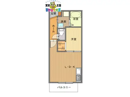 エルフォート(1LDK/2階)の間取り写真