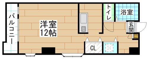 第2IMビル(ワンルーム/4階)の間取り写真