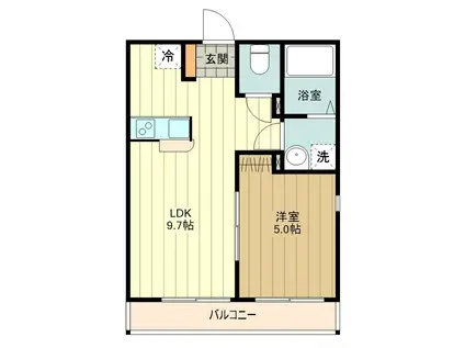 フルセイル西八王子I(1LDK/2階)の間取り写真