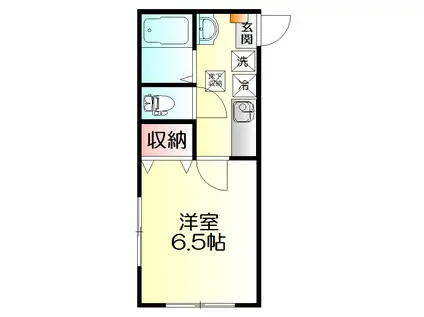 DSコート・21(1K/1階)の間取り写真