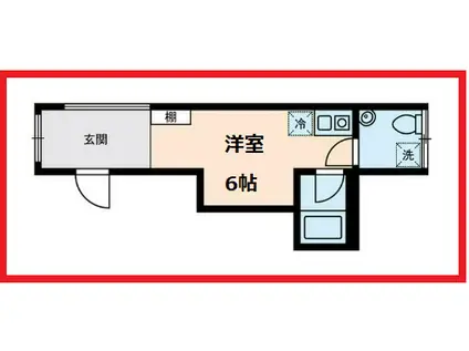 コスティック ミノワ(ワンルーム/1階)の間取り写真