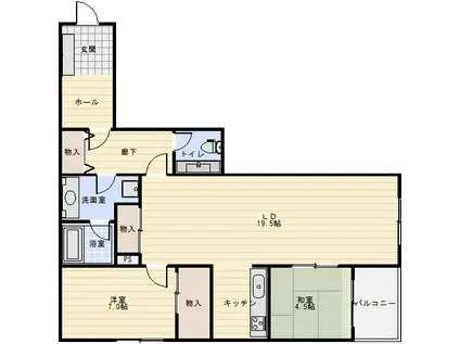 オリンピア千秋公園(3LDK/6階)の間取り写真