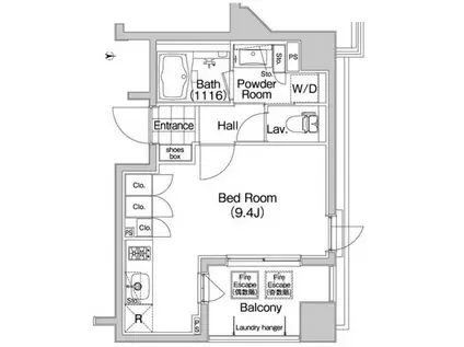 コンフォリア笹塚(ワンルーム/6階)の間取り写真