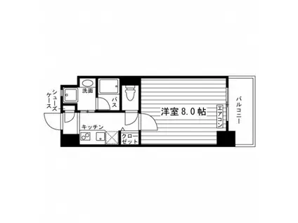 アプリーレ代官町(1K/5階)の間取り写真