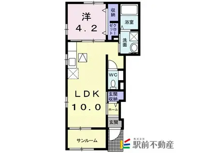 D.ANGELOII(1LDK/1階)の間取り写真