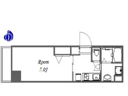ALZA松ヶ枝II(1K/8階)の間取り写真