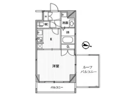 スペーシア高円寺I(1K/11階)の間取り写真