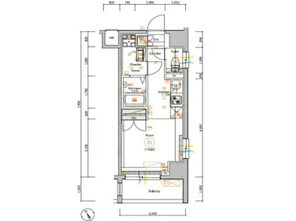 シーラ 桜木町(1K/5階)の間取り写真