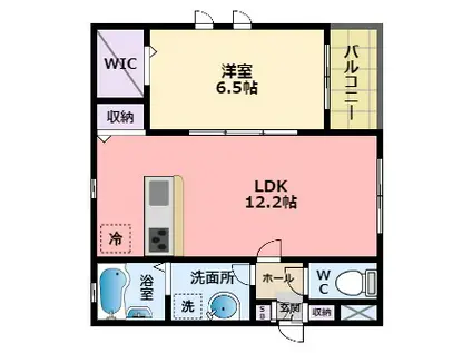 DEL FIORE(1LDK/1階)の間取り写真