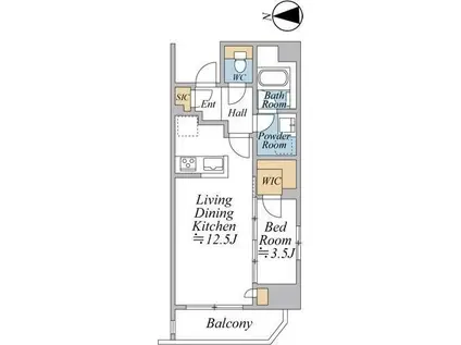 A-STANDARD本郷三丁目(1LDK/6階)の間取り写真