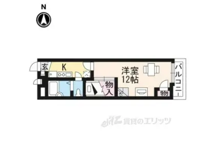 レオパレス花園(1K/1階)の間取り写真