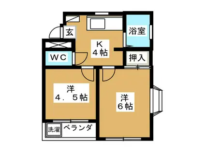 山本ビル(2K/3階)の間取り写真