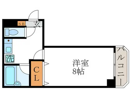 セカンドサンイースト桂(1K/3階)の間取り写真