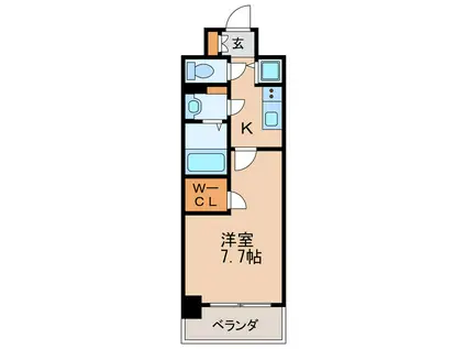 プレサンス新栄町ギャラント(1K/7階)の間取り写真