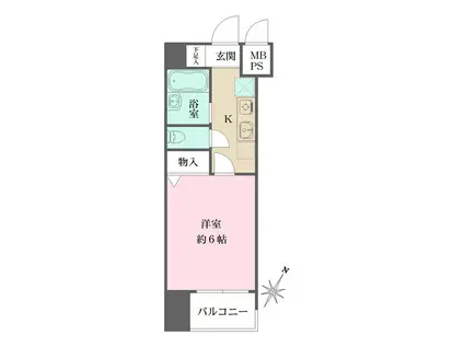 ツインズ目白A棟(1K/10階)の間取り写真