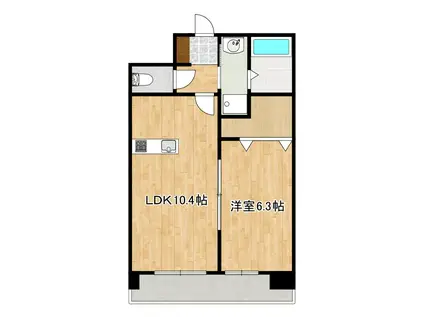 クロノス41新町IV(1LDK/6階)の間取り写真