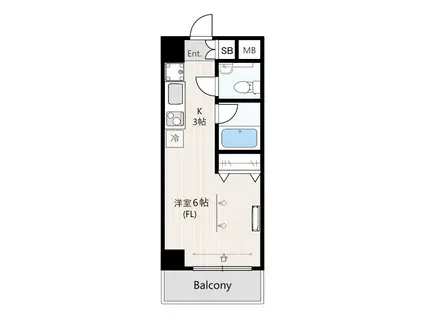 アニシィー新城(ワンルーム/3階)の間取り写真