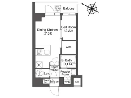 コンフォリア二葉(1DK/3階)の間取り写真