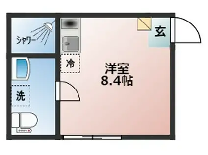 ロイヤルパーク十条(ワンルーム/1階)の間取り写真