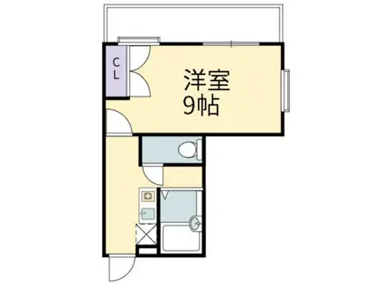 リバーサイド市川(1K/2階)の間取り写真