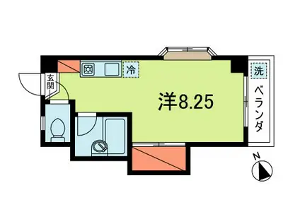 高円寺ASH-B(ワンルーム/3階)の間取り写真