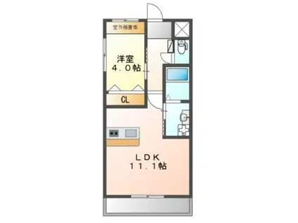 グランクレスト ホームメイト吹田店管理物件(1LDK/2階)の間取り写真