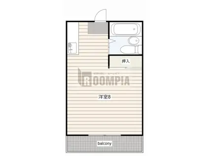 プチコーポみさ(ワンルーム/1階)の間取り写真