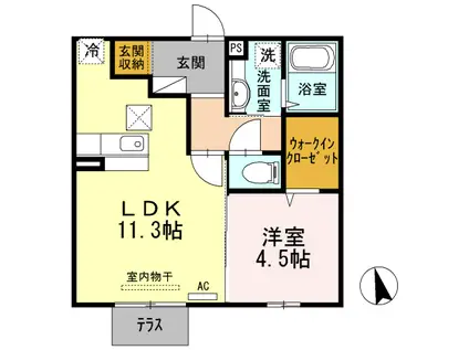 コンフォルタ(1LDK/1階)の間取り写真