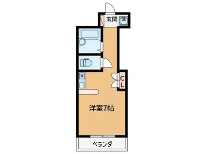 セントリバー5(ワンルーム/4階)の間取り写真