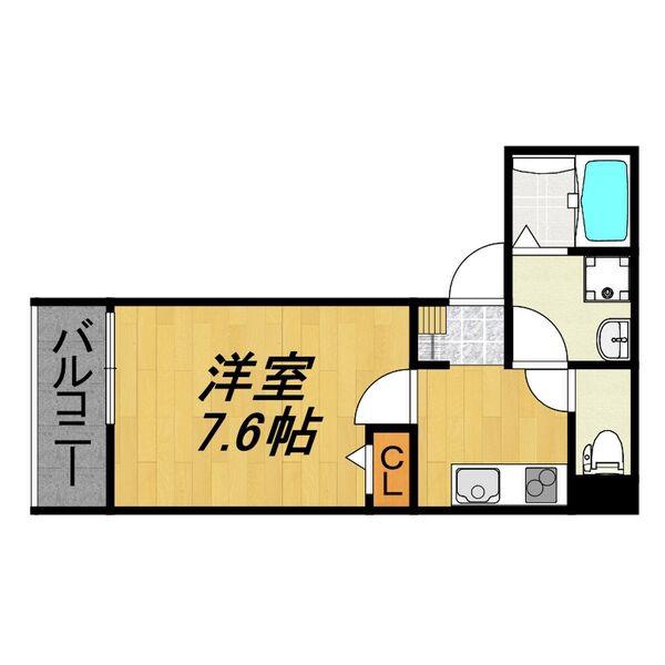 LECOCON一宮VII(1K/2階)の間取り写真
